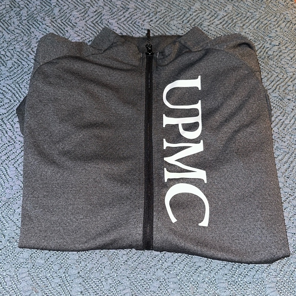 Grey UPMC Zipup hoodie
